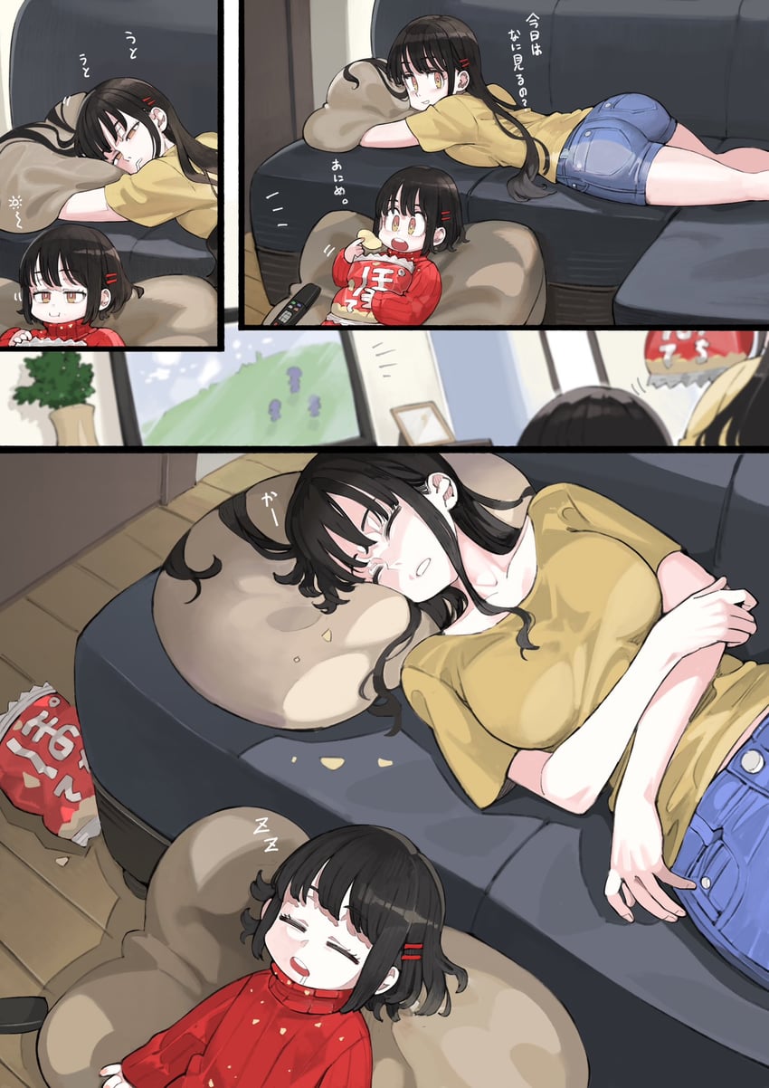 big sister and little sister (original) drawn by jun_(navigavi)