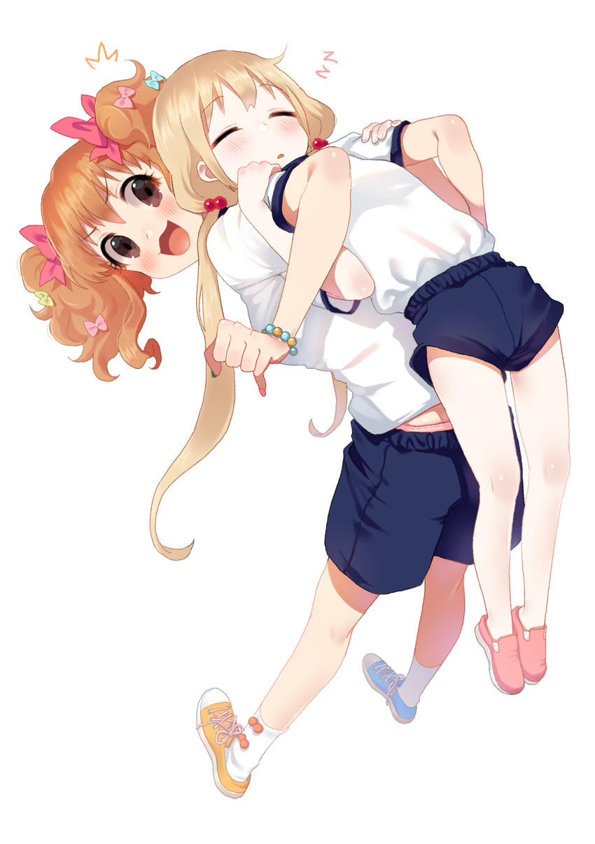 futaba anzu and moroboshi kirari (idolmaster and 1 more) drawn by furururu