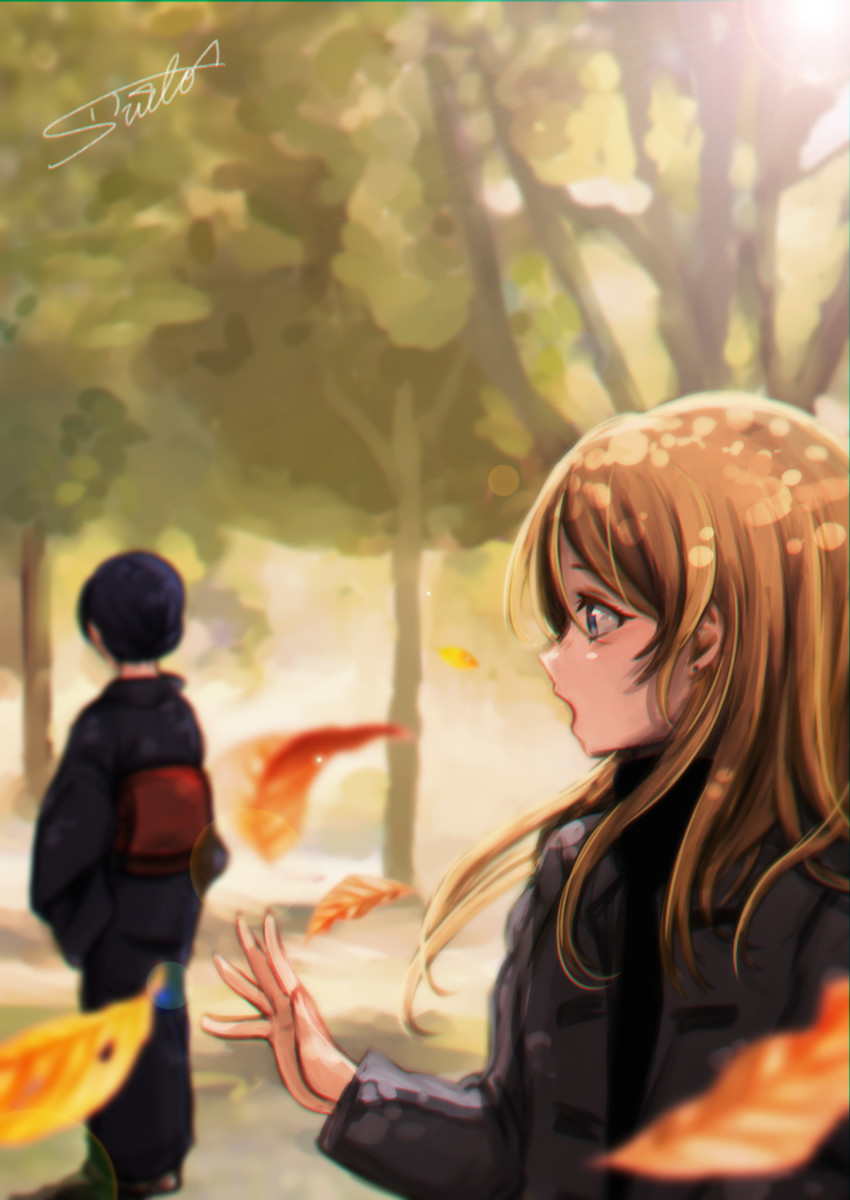 sonoda umi and ayase eli (love live! and 1 more) drawn by suito