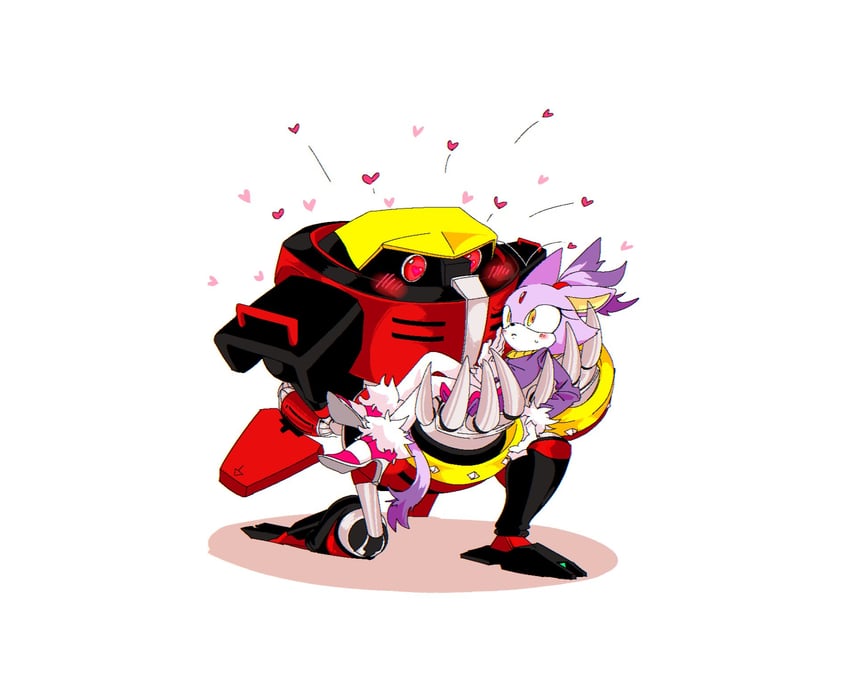 blaze the cat and e-123 omega (sonic) drawn by yamimatsu7