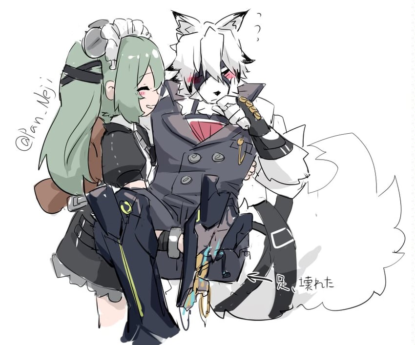 von lycaon and corin wickes (zenless zone zero) drawn by nejikyuu