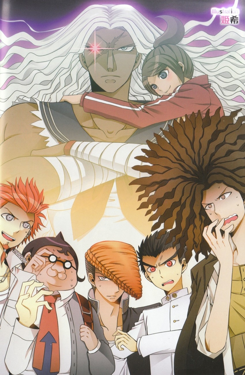 asahina aoi, ishimaru kiyotaka, owada mondo, ogami sakura, hagakure yasuhiro, and 2 more (danganronpa and 1 more)