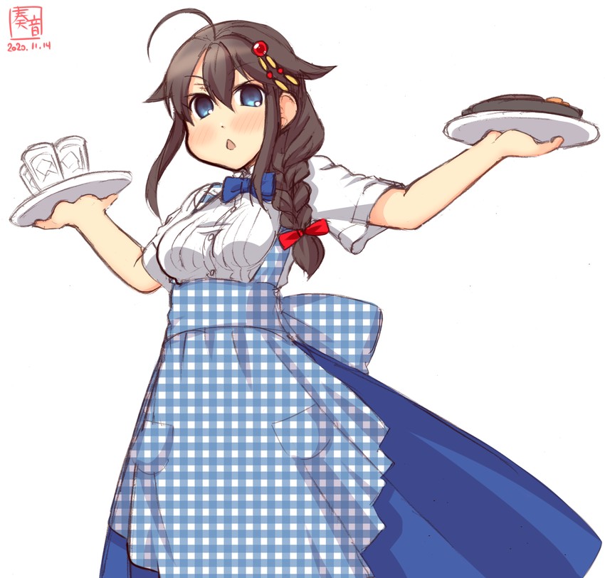 shigure and shigure kai ni (kantai collection and 1 more) drawn by kanon_(kurogane_knights)