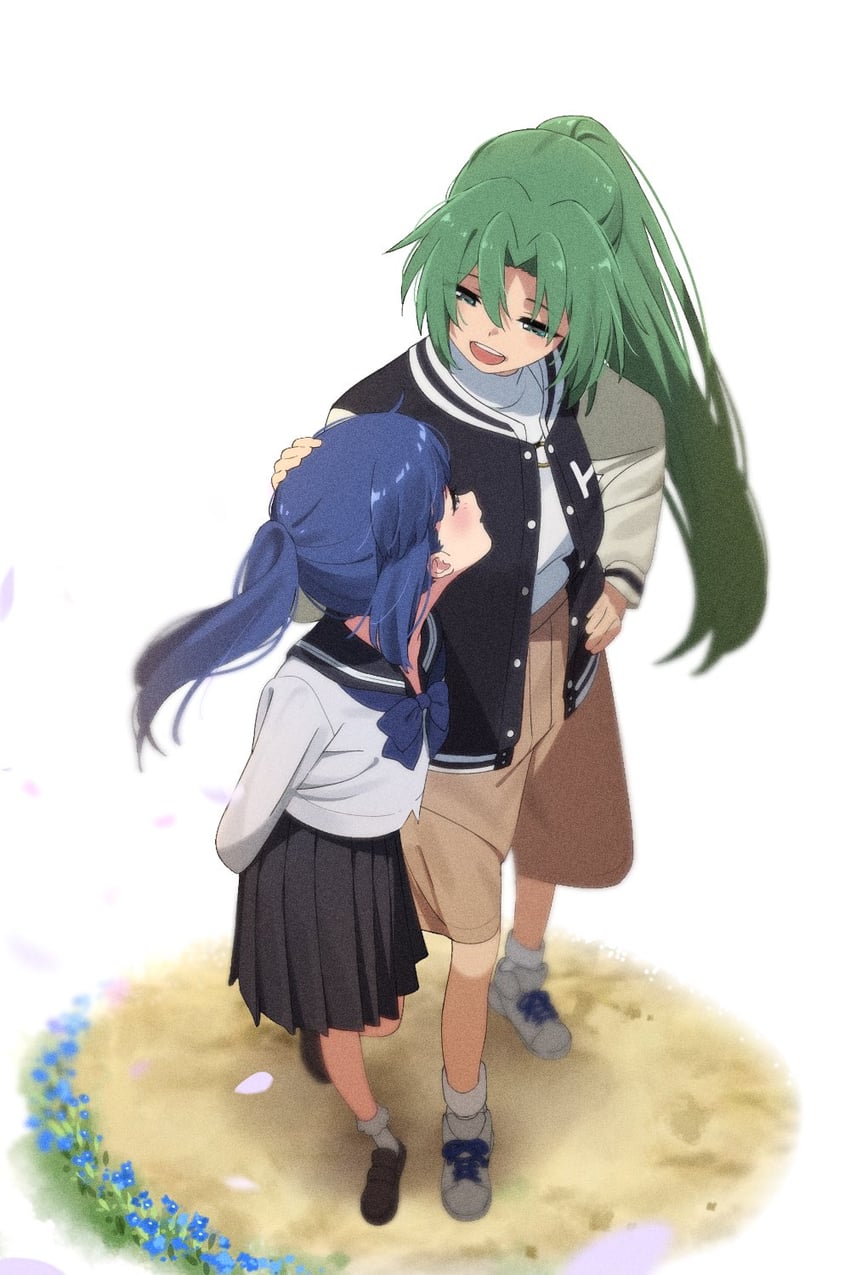 furude rika and sonozaki mion (higurashi no naku koro ni and 1 more) drawn by aru_aru