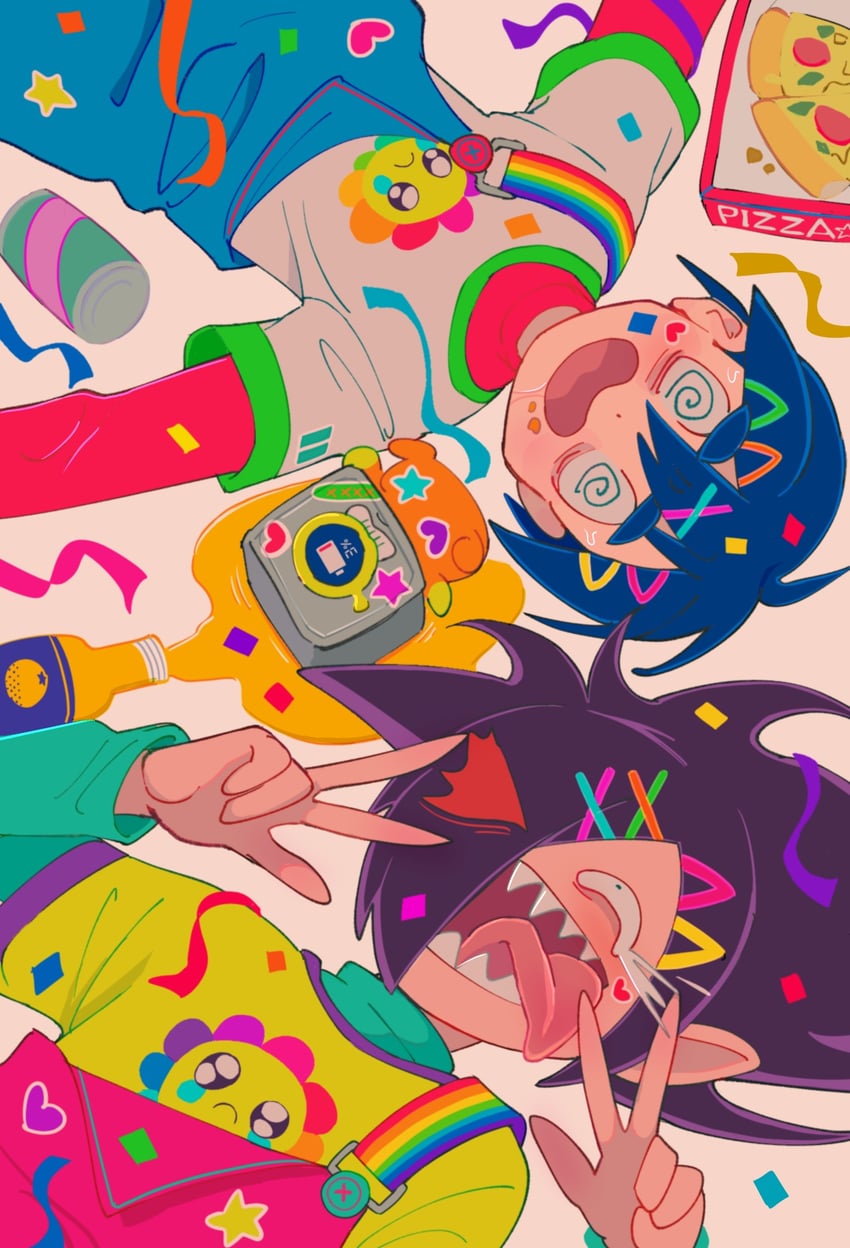 black, satoshi, and camera-chan (black channel) drawn by tibimiko37