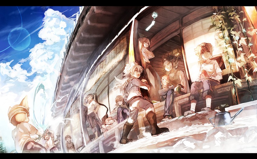 kirino ranmaru, shindou takuto, kariya masaki, matsukaze tenma, hakuryuu, and 6 more (inazuma eleven and 1 more) drawn by r04315