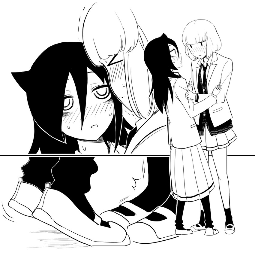 kuroki tomoko and uchi emiri (watashi ga motenai no wa dou kangaetemo omaera ga warui!) drawn by cyber_dragon-kun