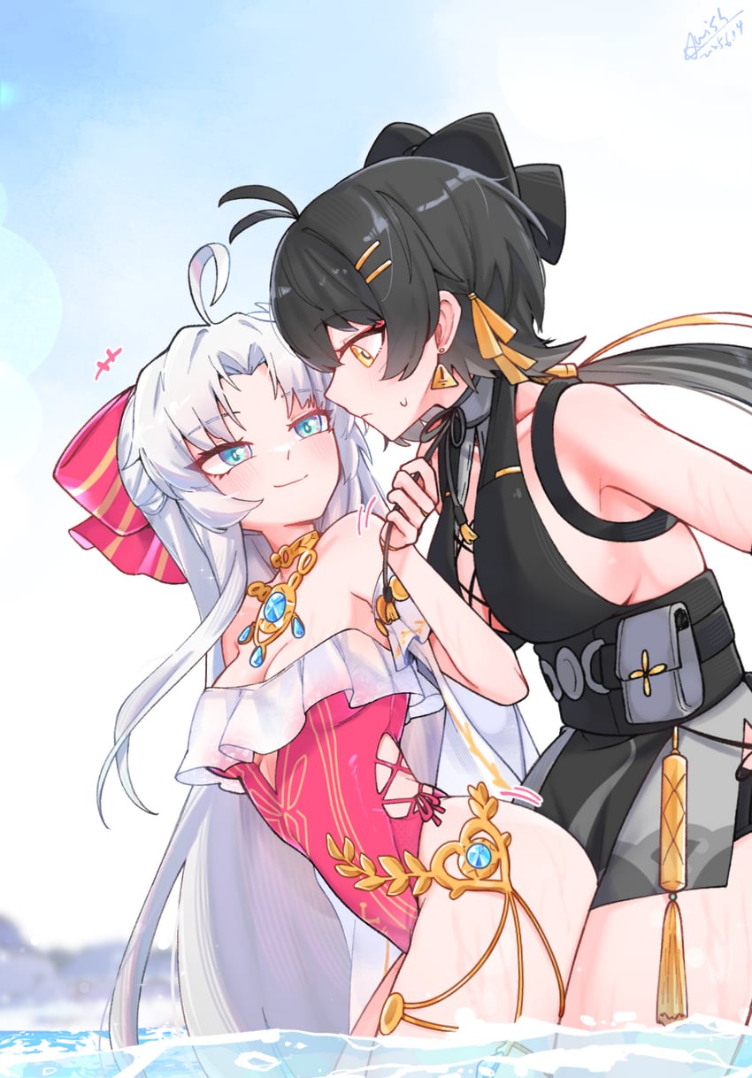 rover, female rover, and carlotta (wuthering waves) drawn by starblame