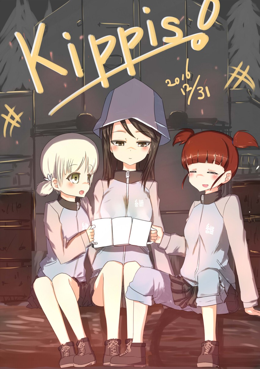 mika, aki, and mikko (girls und panzer) drawn by zafuri_(yzrnegy)