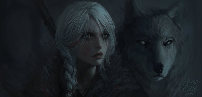ciri (the witcher and 1 more) drawn by yuki_lu