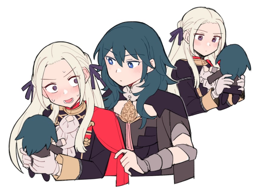 female byleth and edelgard von hresvelg (fire emblem and 1 more) drawn by do_m_kaeru