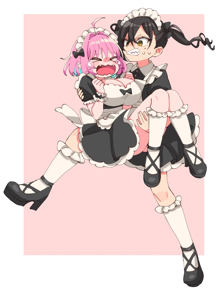 yumemi riamu and sunazuka akira (idolmaster and 1 more) drawn by sukoyaka_(100hituzi)