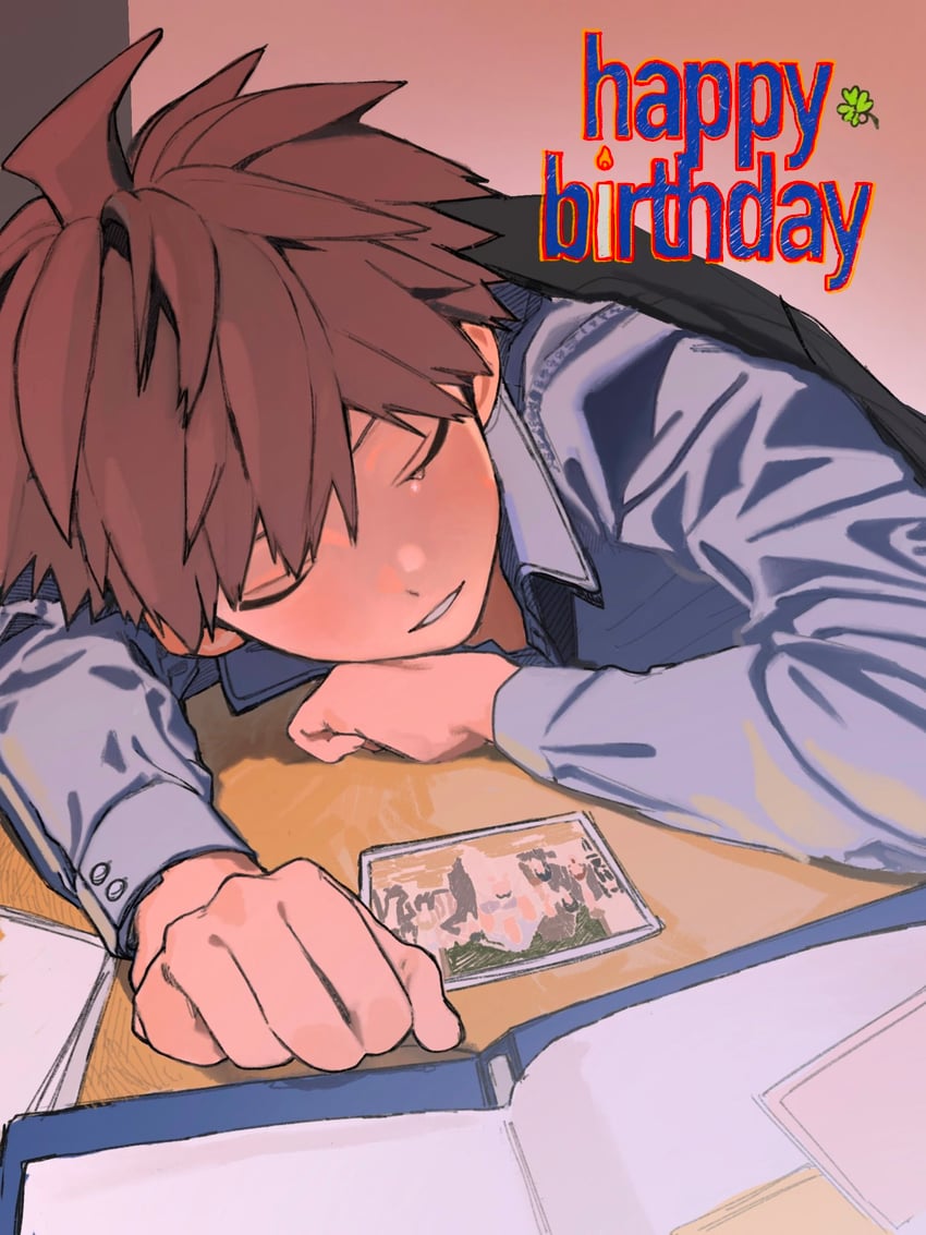 naegi makoto (danganronpa and 1 more) drawn by redramcvcvcv