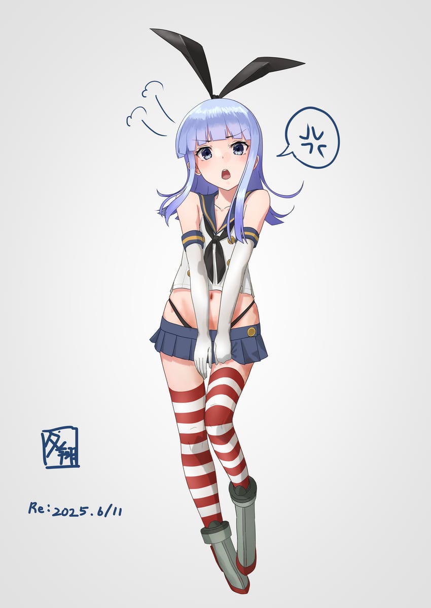 shimakaze and hatsukaze (kantai collection) drawn by yuushou