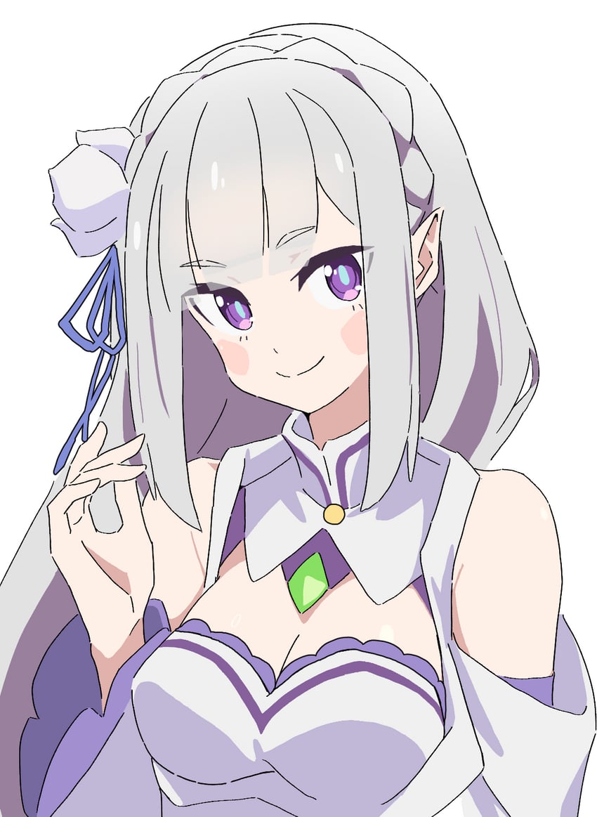 emilia (re:zero kara hajimeru isekai seikatsu) drawn by noyama_takenoko