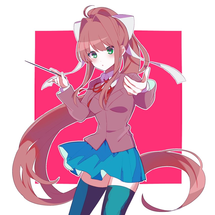 monika (doki doki literature club) drawn by kotohatoko510