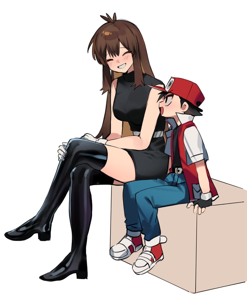 red and green (pokemon and 1 more) drawn by ki2ri5