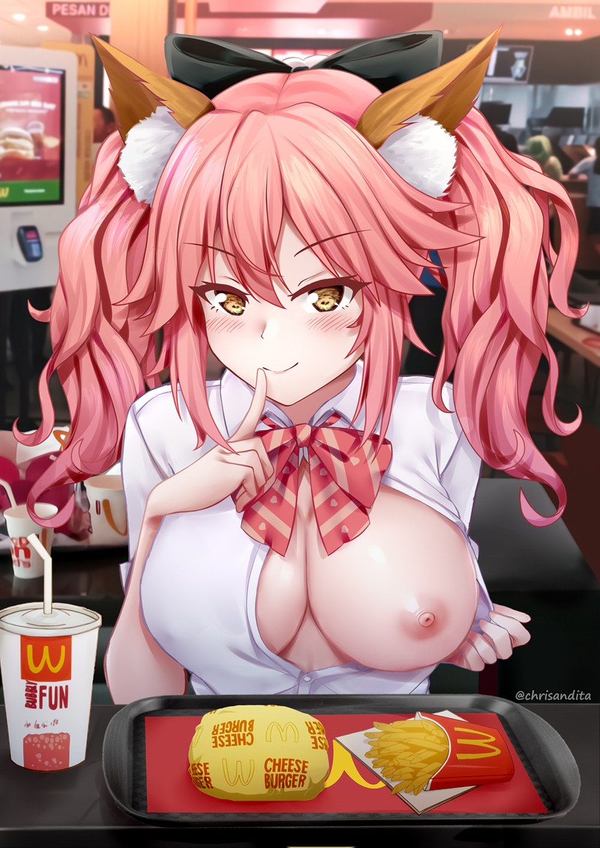 tamamo and tamamo no mae (fate and 2 more) drawn by chrisandita
