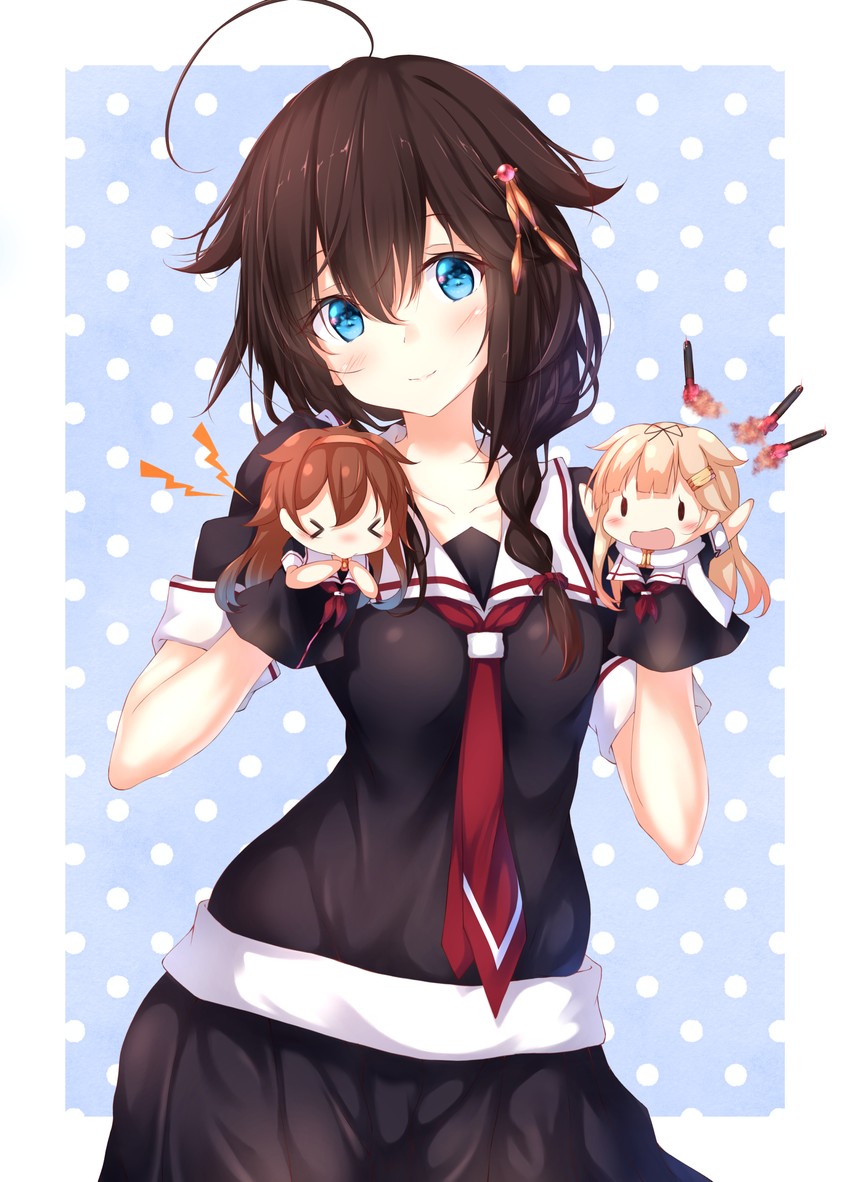 shigure, yuudachi, shigure kai ni, yuudachi kai ni, shiratsuyu, and 1 more (kantai collection) drawn by numpopo