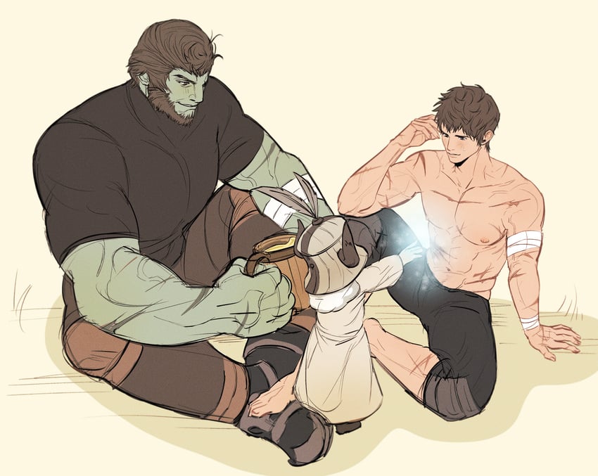 ardbert hylfyst and branden (final fantasy and 1 more) drawn by doong_24