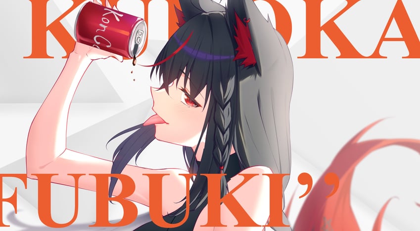 kurokami fubuki (hololive and 1 more) drawn by kirimoya