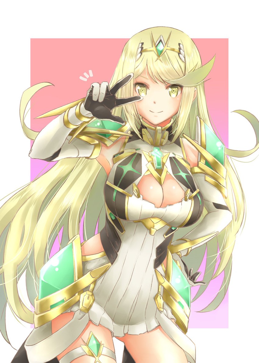 mythra (xenoblade chronicles and 1 more) drawn by shiroxai