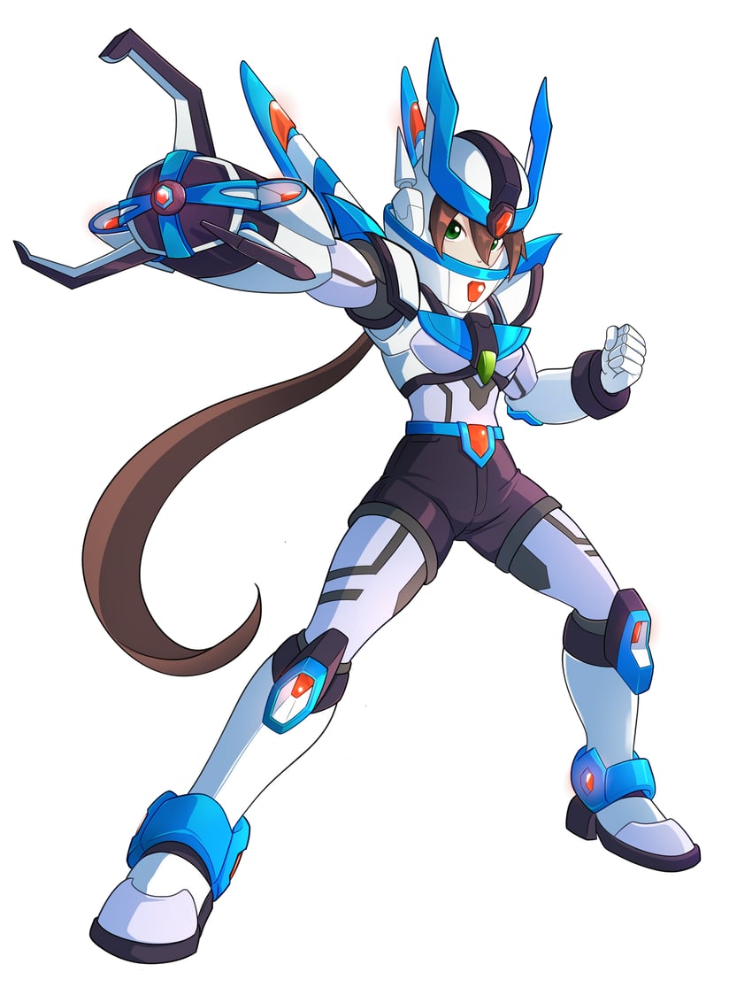 x, aile, model x, and ultimate armor x (mega man and 2 more) drawn by uta_guipiy