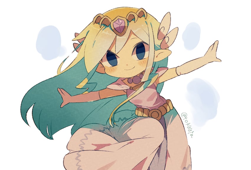 princess zelda and toon zelda (the legend of zelda and 2 more) drawn by tokuura