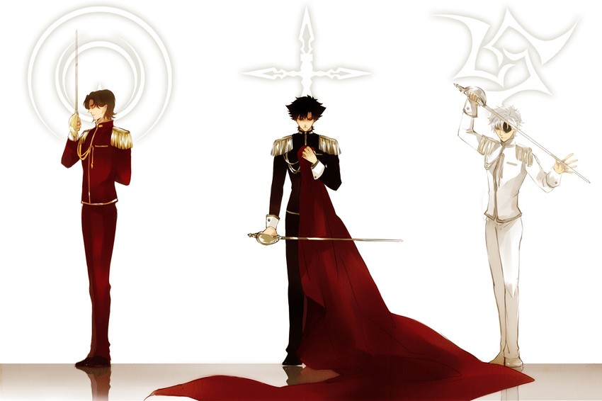 emiya kiritsugu, matou kariya, and tohsaka tokiomi (fate and 2 more) drawn by amore1989