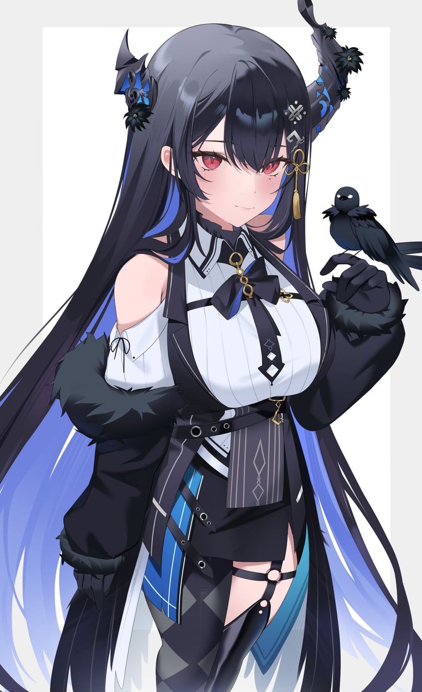 nerissa ravencroft and shadow (hololive and 1 more) drawn by eevyart