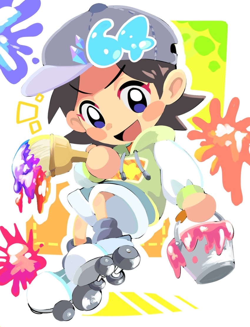 adeleine (kirby and 1 more) drawn by hakaba_(ksni_tbn)