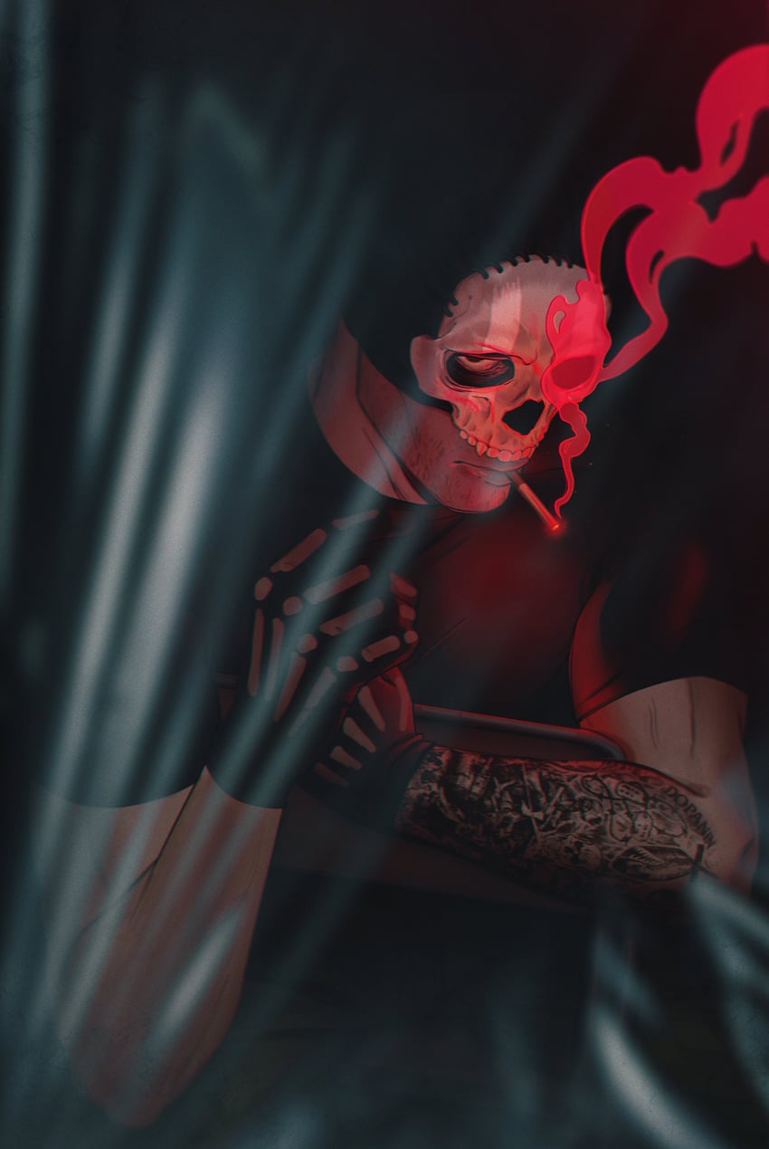 ghost (call of duty and 1 more) drawn by dopanin