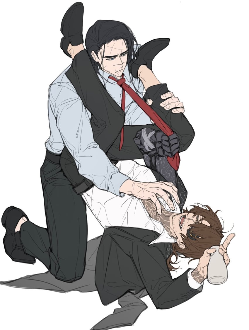 meursault and gregor (project moon and 1 more) drawn by kkolo432271
