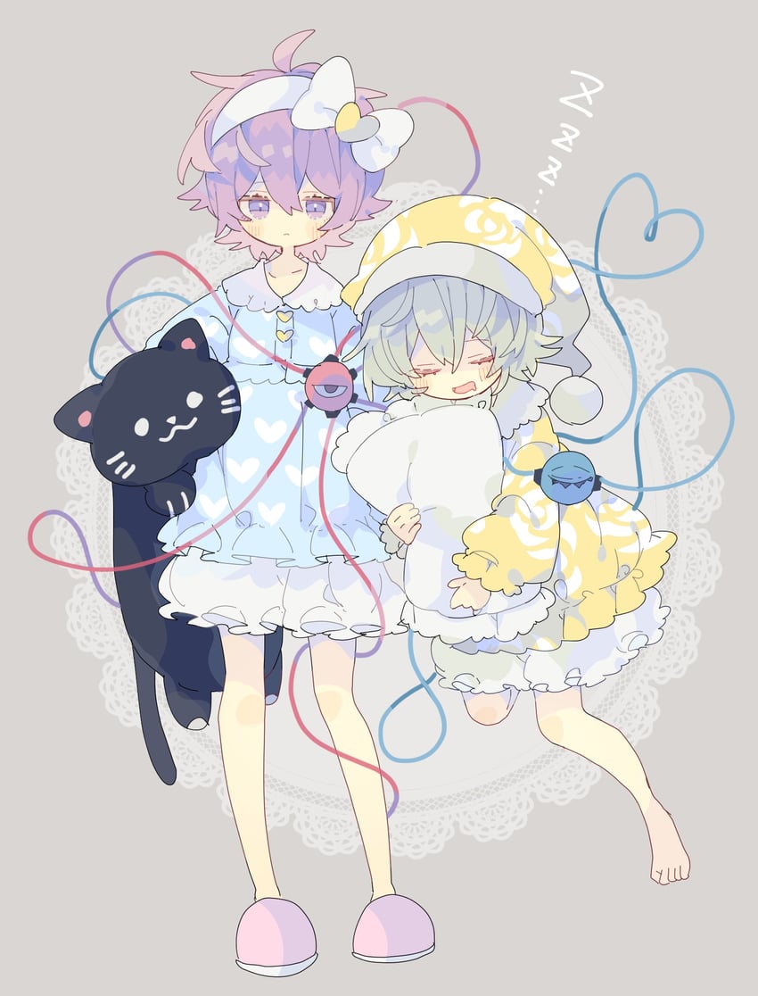 komeiji koishi and komeiji satori (touhou) drawn by nikorashi-ka
