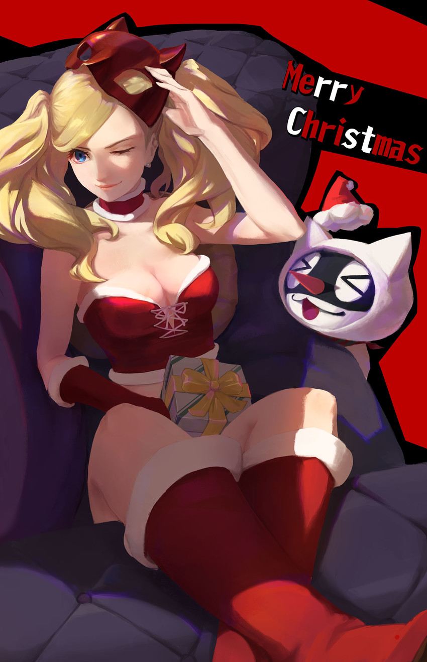 takamaki anne and morgana (persona and 1 more) drawn by begreen