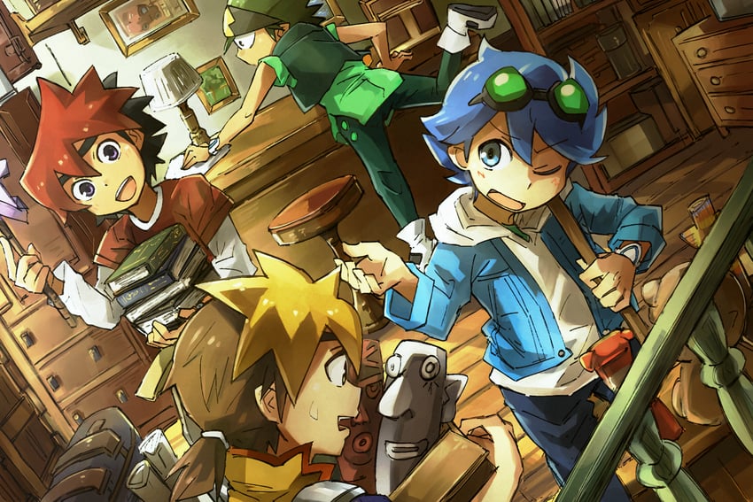 kameyama tokusa, mason chooki, guren nash, and ceylan jones (tenkai knights) drawn by geetgeet
