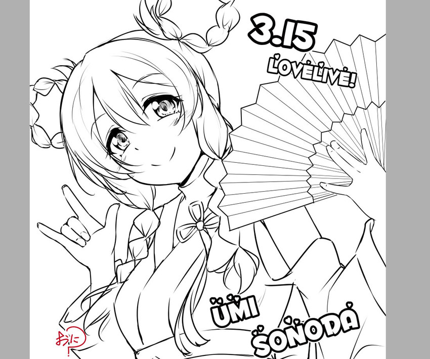 sonoda umi (love live! and 2 more) drawn by yopparai_oni