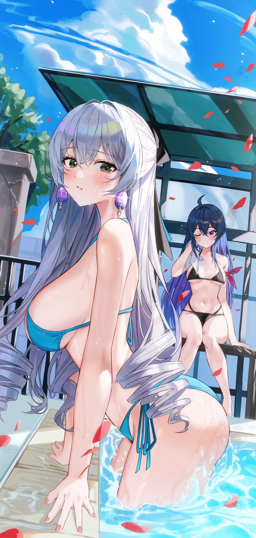 bronya rand and seele (honkai and 1 more) drawn by k.j.