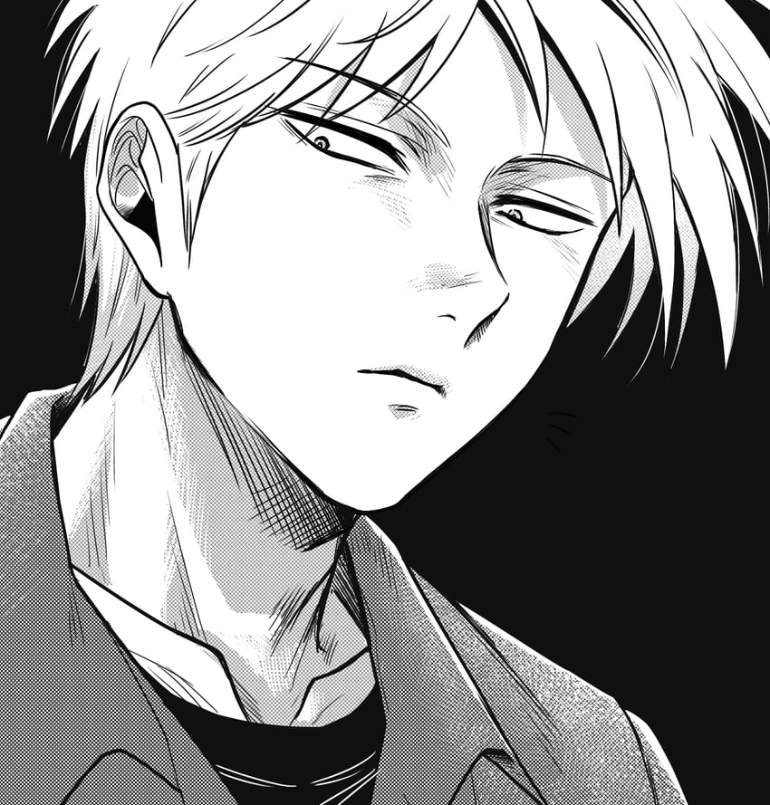 akagi shigeru (fukumoto mahjong and 1 more) drawn by niwatori_panda