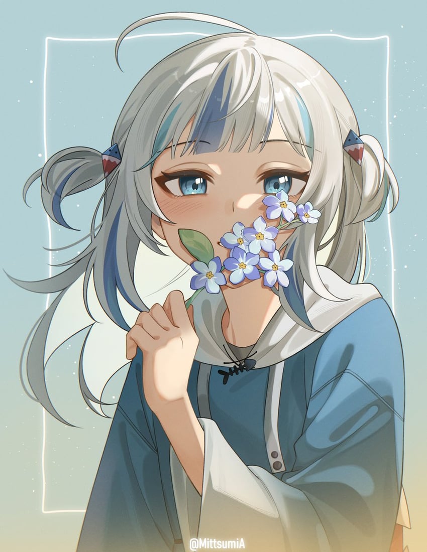 gawr gura (hololive and 1 more) drawn by mittsu