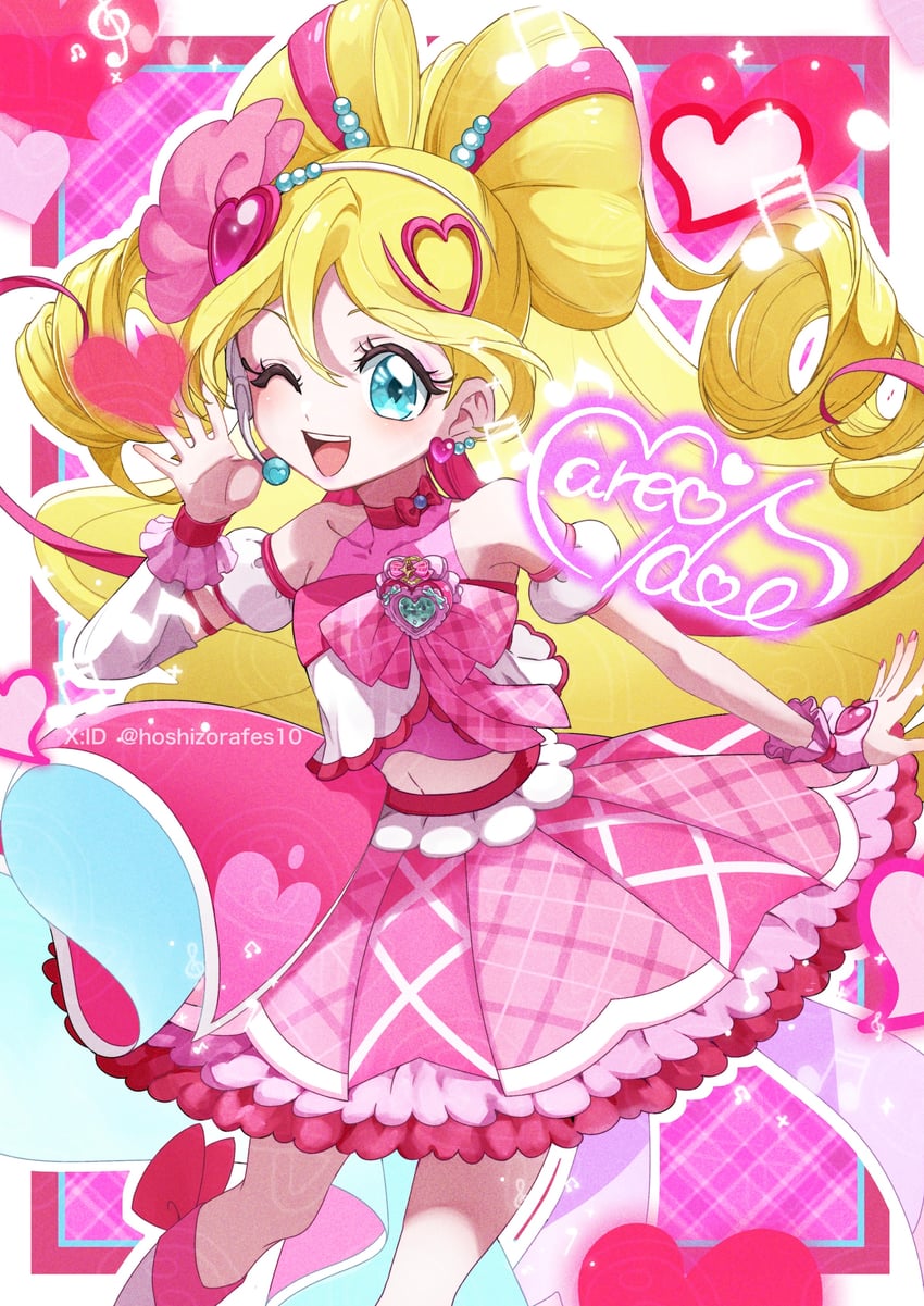 sakura uta and cure idol (precure and 1 more) drawn by hoshikawa_(hoshizorafes)