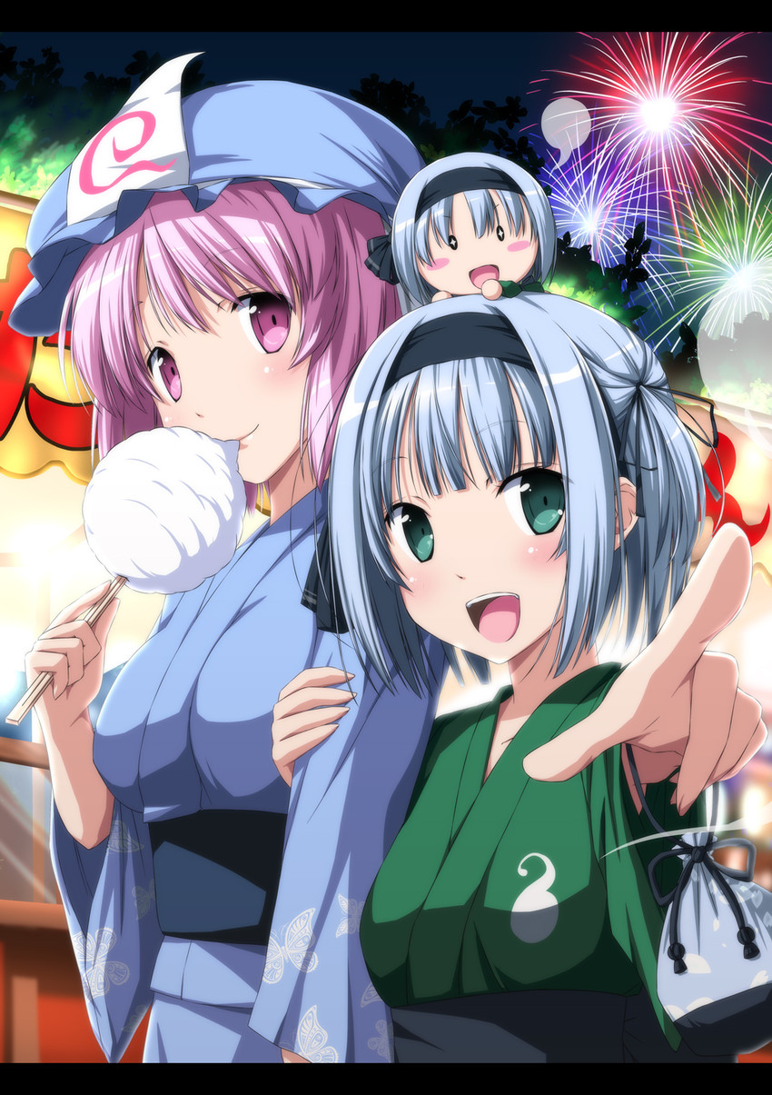 konpaku youmu and saigyouji yuyuko (touhou) drawn by nori_tamago