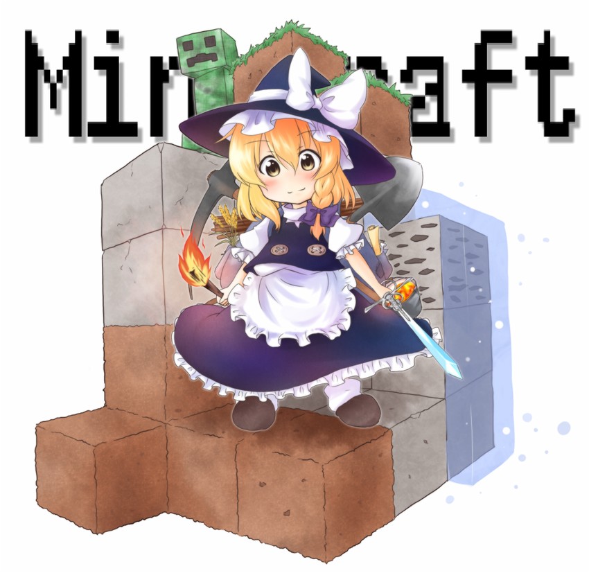 kirisame marisa and creeper (touhou and 1 more) drawn by tobi_(nekomata_homara)