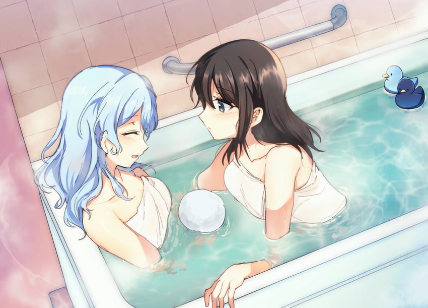 okusawa misaki and matsubara kanon (bang dream!) drawn by opi