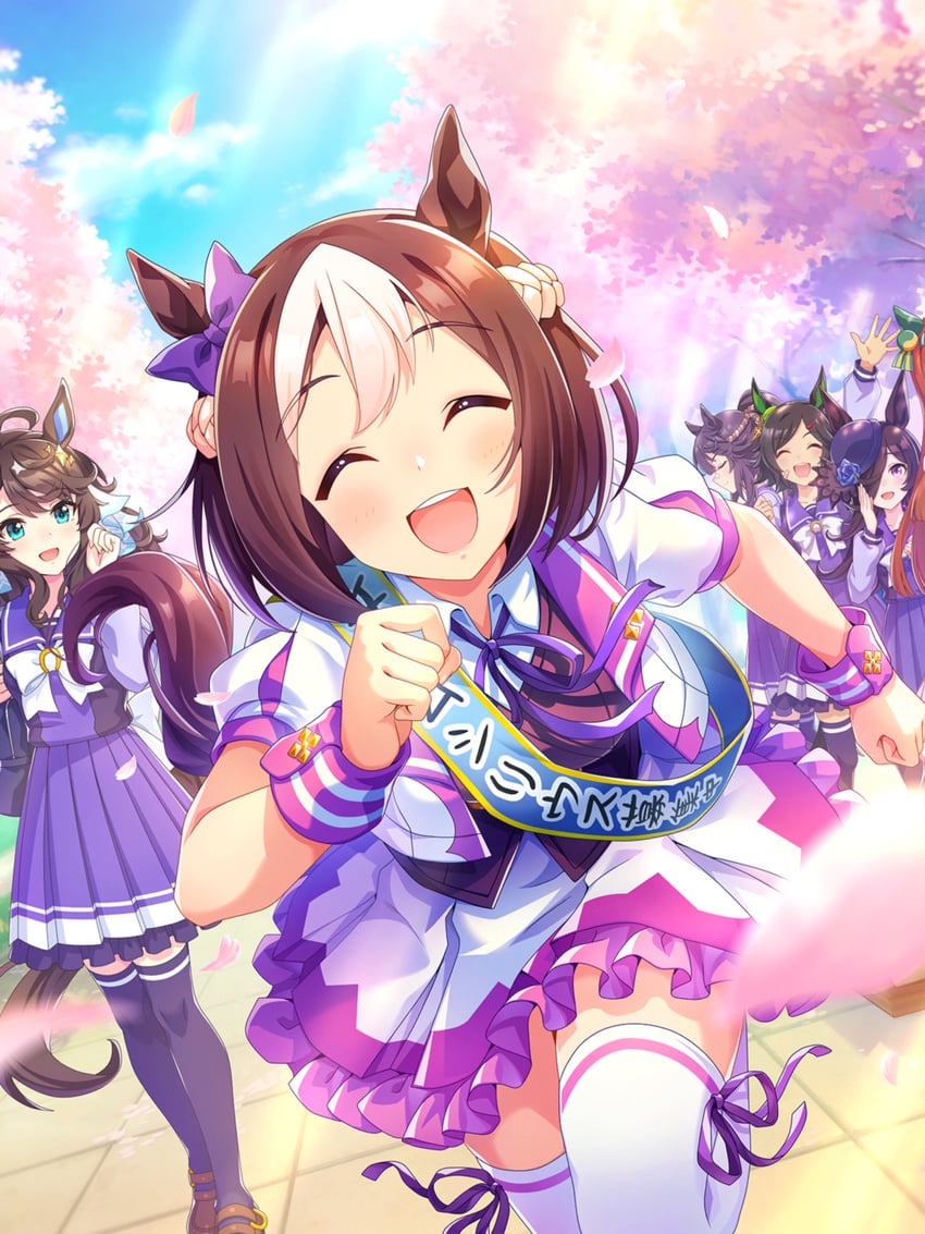 rice shower, silence suzuka, special week, narita brian, winning ticket, and 1 more (umamusume)