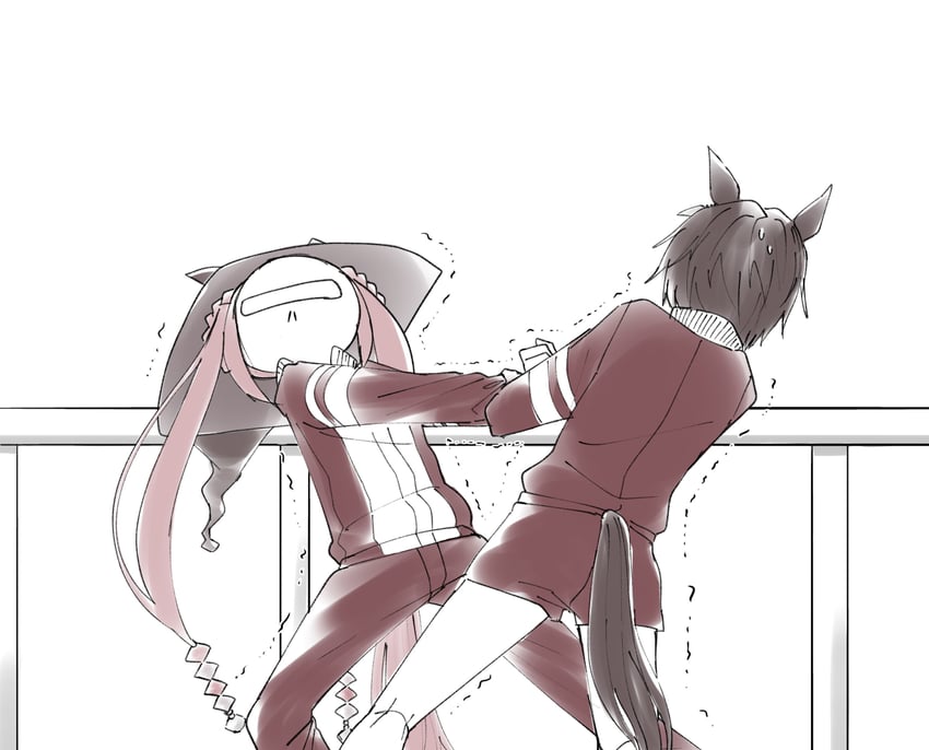 sweep tosho and fuji kiseki (umamusume) drawn by poteo_(poteo_mot)