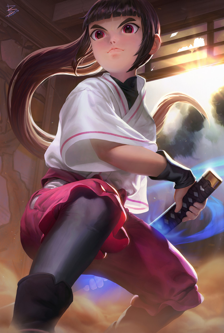 kurogane tsubaki (naruto and 1 more) drawn by hallibell-yin