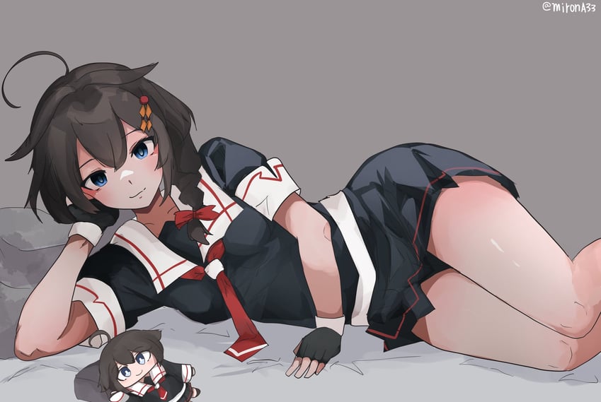 shigure and shigure kai ni (kantai collection) drawn by miron_(mirona33)