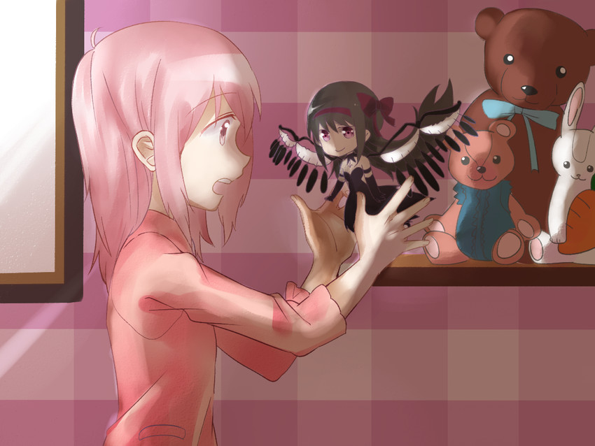 akemi homura, kaname madoka, and akuma homura (mahou shoujo madoka magica and 1 more) drawn by yuka_(mikuxluka)