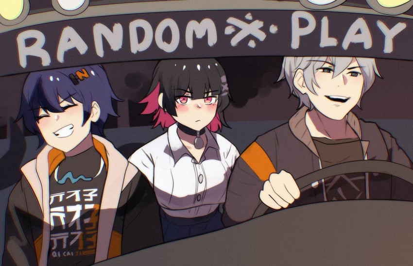 ellen joe, belle, and wise (zenless zone zero and 1 more) drawn by hinghoi